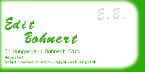 edit bohnert business card
